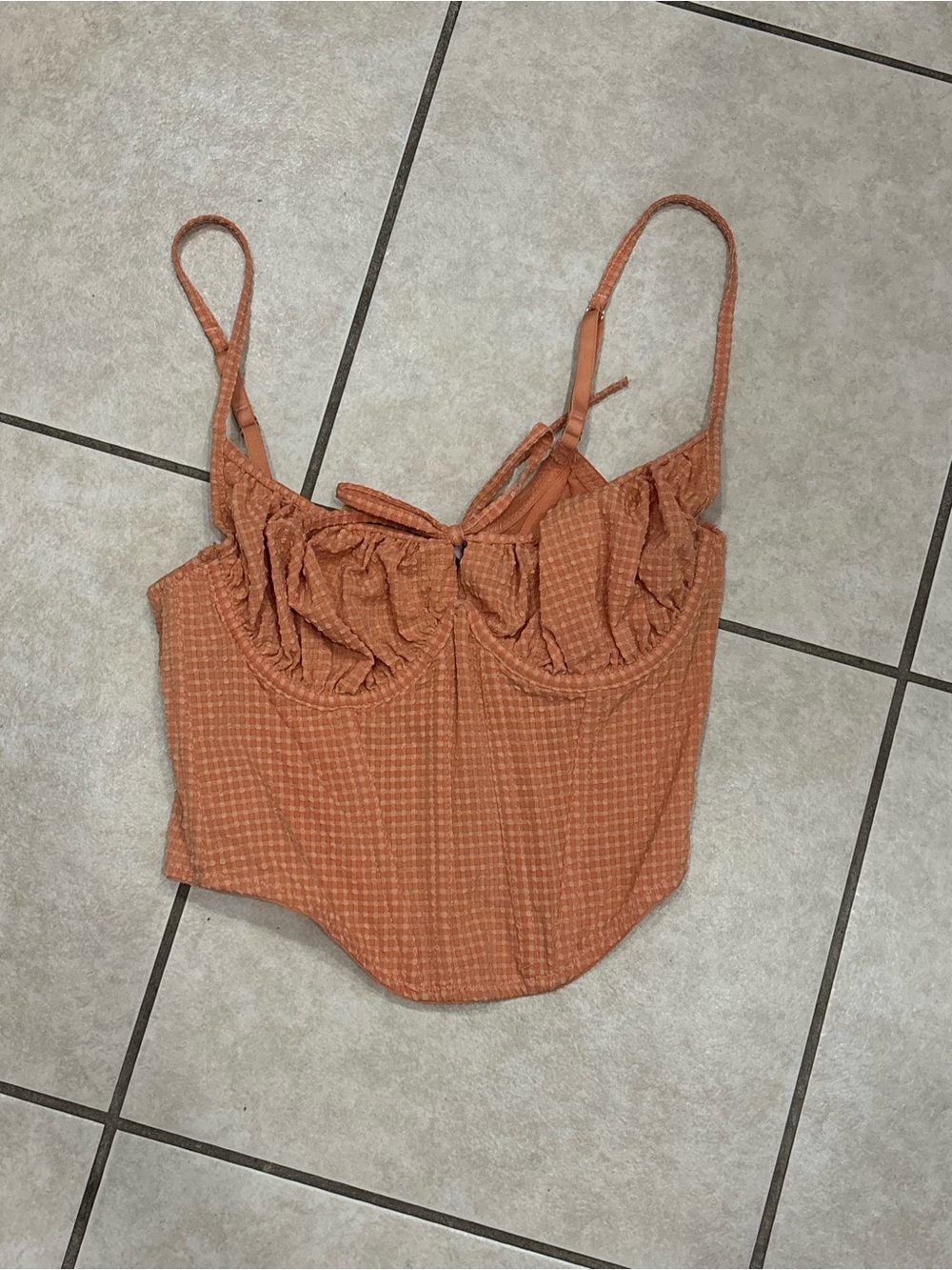 Urban Outfitters Out from under Devon seersucker Corset top